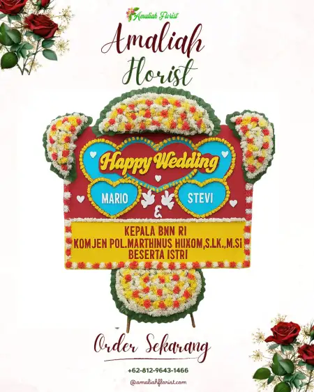 Papan Bunga Pernikahan Endomen