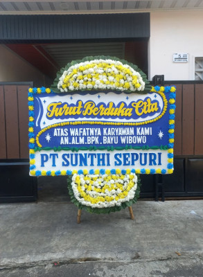 Papan Bunga Duka di Endomen